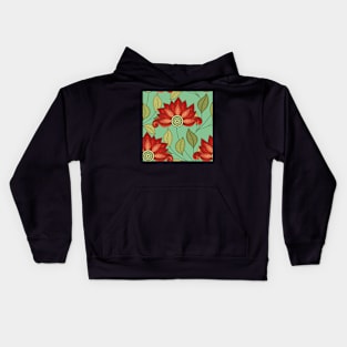 Spring Pattern with Floral Motifs Kids Hoodie